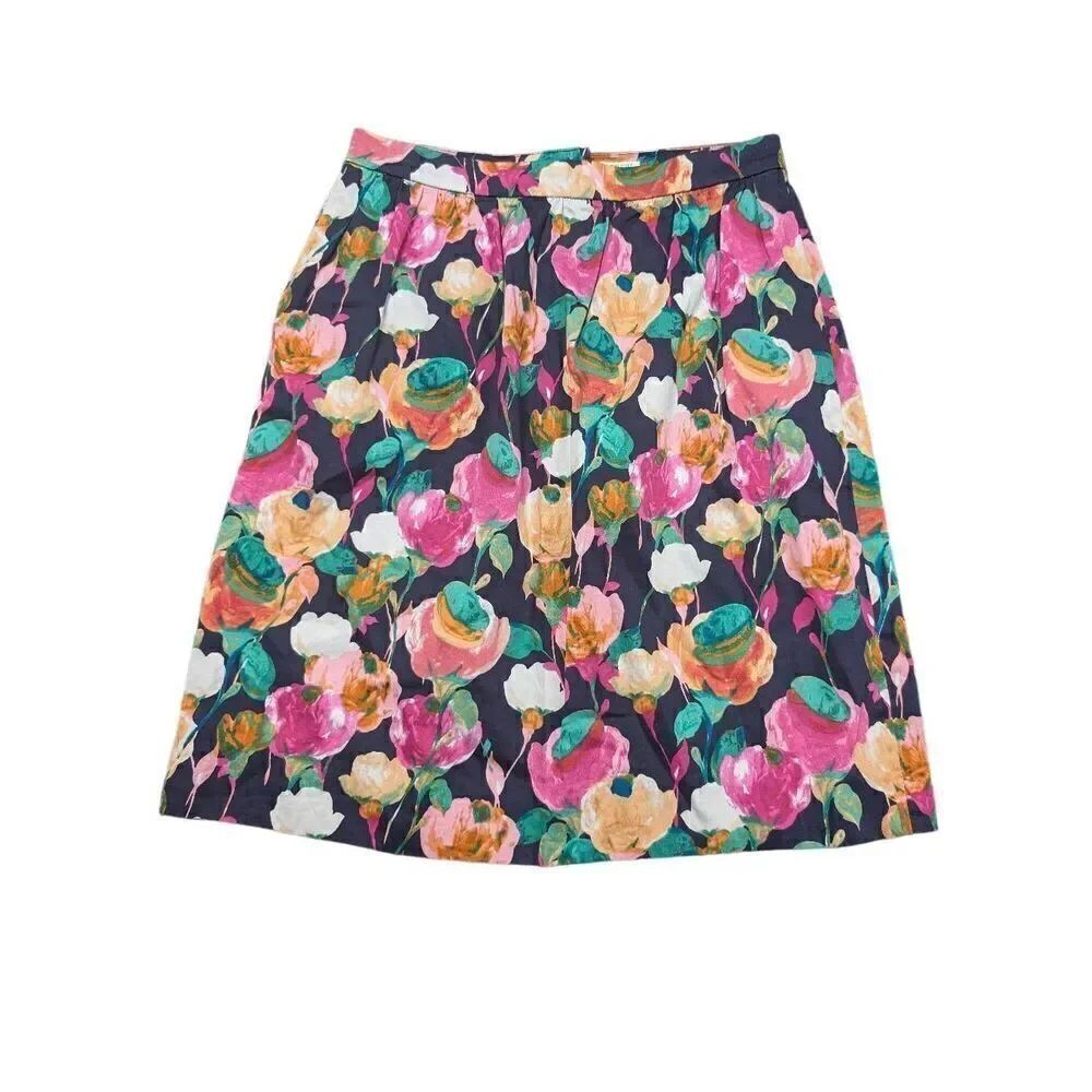 J. Crew Multicolor Floral Skirt Women's Size 4